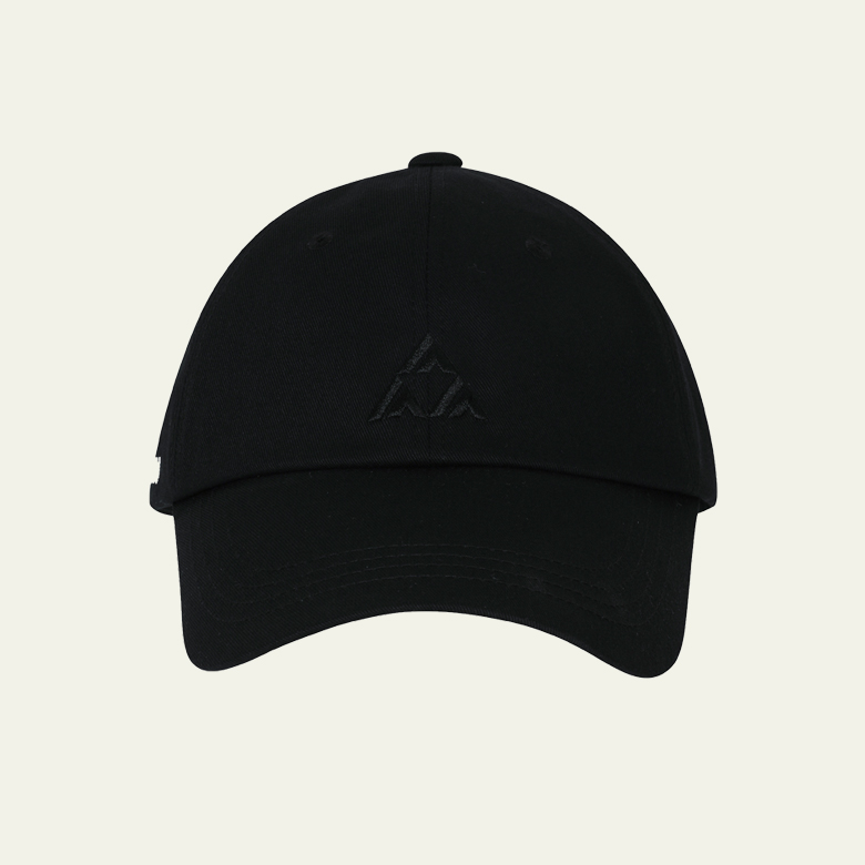 cotton Logo ball cap_black