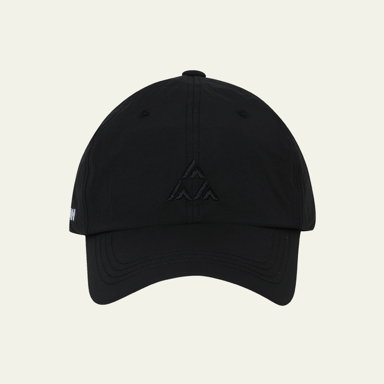 nylon Logo ball cap_black